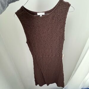 Vici Textured Brown Dress